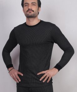 Round Neck Stripe Warmer T-Shirt