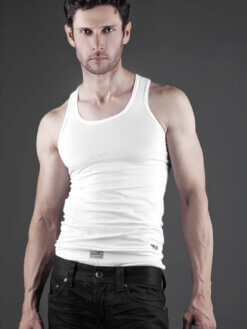 Adam 6 Pack Classic Vest White