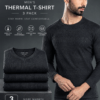 Men’s black ribbed thermal full-sleeve T-shirt 3 pack by Adam